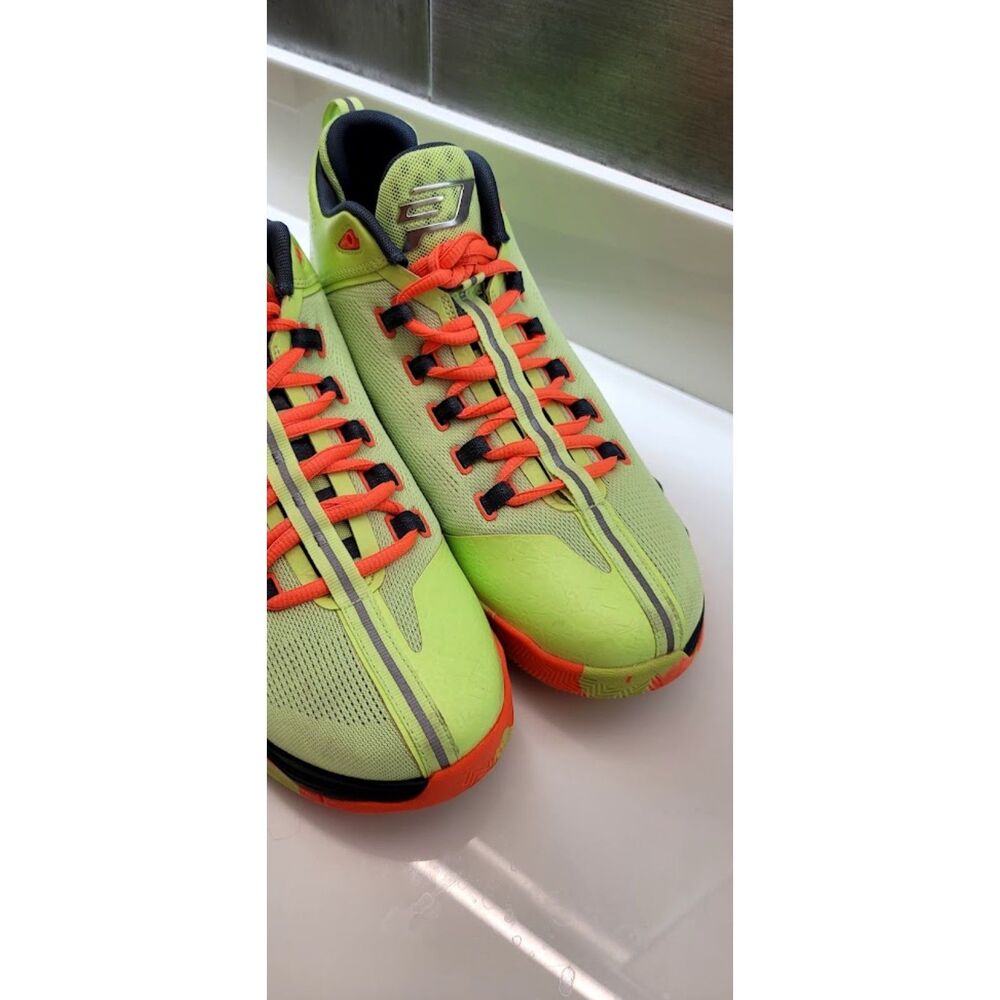 Jordan CP3 IX AE X Poison Lime Green Orange Basketball Shoes Street Men's 9.5 - Picture 3 of 7